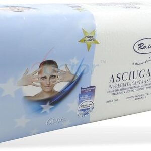 RO.IAL. ASCIUGAMANI DI CARTA RESISTENTI X18 CONFEZIONI DA 60PZ | USO PROFESSIONALE CARTONE INTERO